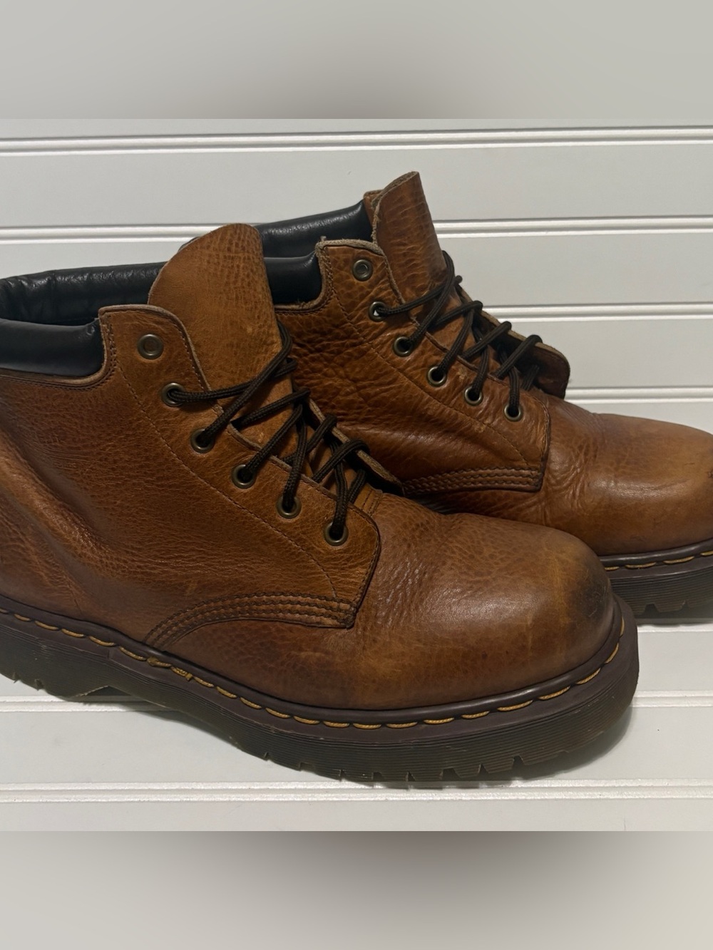 DR MARTEN Vintage 939 Brown Combat Chunky Boots Mens Size 10 Made In England